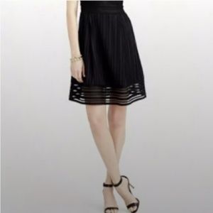 EUC J. Crew Striped Eyelet Black Skirt
